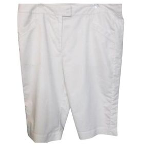 Tehama Capri Pants Flat Front Size 16 White